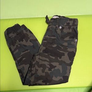 Kids Camouflage Joggers - Green and Black
